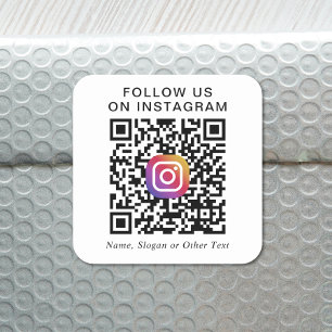 Promotionele Instagram QR-code Vierkante Sticker