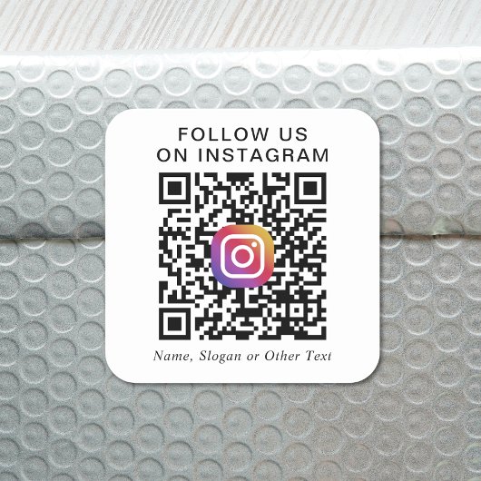 Promotionele Instagram QR-code Vierkante Sticker