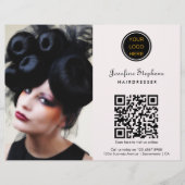 Promotionele Kapper Zakelijk Logo QR Code Flyer (Voorkant)