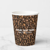 Promotionele koffiebonen Upload hier zakelijke Log Papieren Bekers (Achterkant)