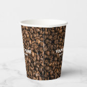 Promotionele koffiebonen Upload hier zakelijke Log Papieren Bekers (Rechts)