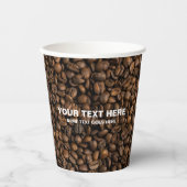 Promotionele koffiebonen Upload hier zakelijke Log Papieren Bekers (Voorkant)