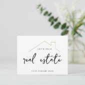 Promotionele Laten we het hebben over Real Estate  Briefkaart (Staand voorkant)