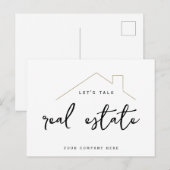 Promotionele Laten we het hebben over Real Estate  Briefkaart (Voorkant / Achterkant)
