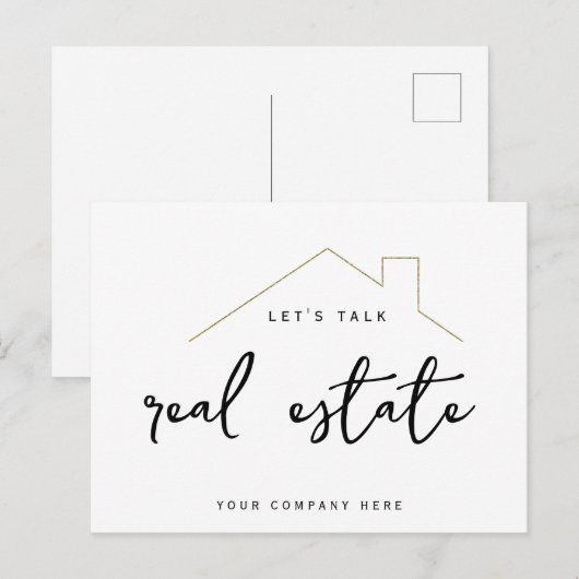 Promotionele Laten we het hebben over Real Estate  Briefkaart (Voorkant / Achterkant)