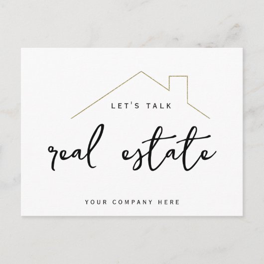 Promotionele Laten we het hebben over Real Estate  Briefkaart (Voorkant)