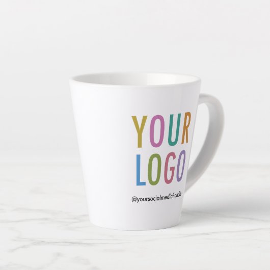 Promotionele Latte Mok Custom Business Logo Brande (Rechterhoek)
