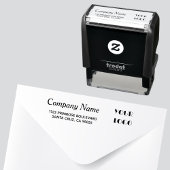 Promotionele Logo L Bedrijfsnaam Retouradres Zelfinktende Stempel