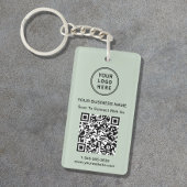 Promotionele Logo QR Code Sage Sleutelhanger