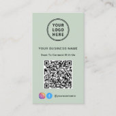 Promotionele Logo QR Code Sage Visitekaartje (Voorkant)