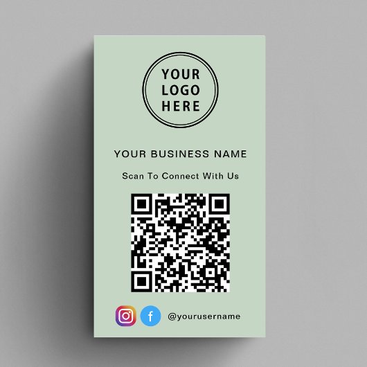 Promotionele Logo QR Code Sage Visitekaartje