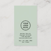 Promotionele Logo QR Code Sage Visitekaartje (Achterkant)