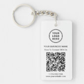 Promotionele Logo QR-code Sleutelhanger (Voorkant)