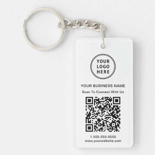 Promotionele Logo QR-code Sleutelhanger (Voorkant)