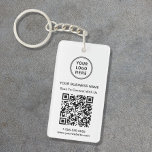 Promotionele Logo QR-code Sleutelhanger<br><div class="desc">Moderne en professionele promotionele sleutelhanger voor uw bedrijf met uw QR-code voor klanten om een lijst van uw producten,  services,  prijzen of andere informatie te zoeken. Upload uw logo en QR code en voeg uw bedrijfsnaam,  website,  slogan,  telefoonaantal,  enz.,  in eenvoudige typografie toe.</div>