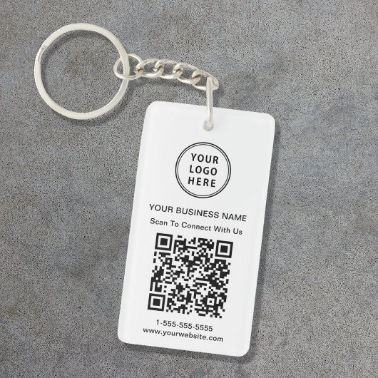 Promotionele Logo QR-code Sleutelhanger