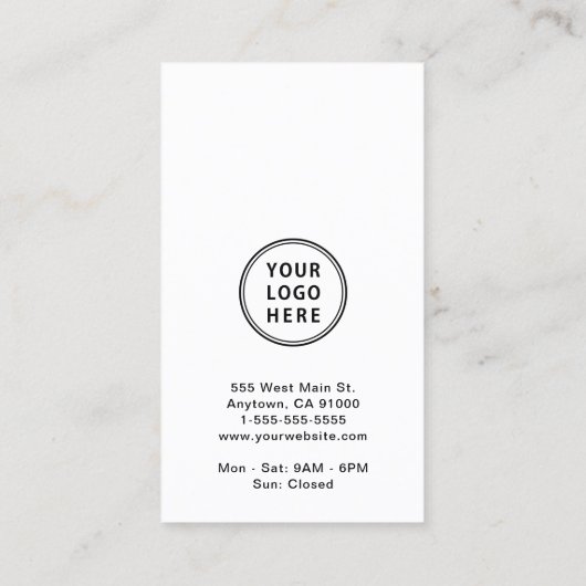 Promotionele Logo QR-code Visitekaartje (Achterkant)