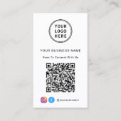 Promotionele Logo QR Code Visitekaartje (Voorkant)