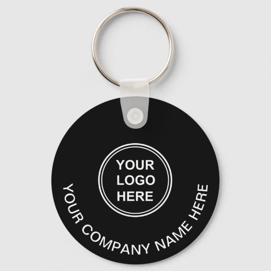 Promotionele Logo QR-code zwart Sleutelhanger (Voorkant)