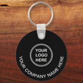 Promotionele Logo QR-code zwart Sleutelhanger (Voorkant)