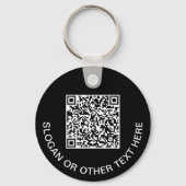 Promotionele Logo QR-code zwart Sleutelhanger (Achterkant)