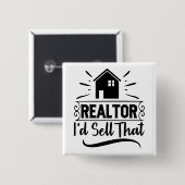 Promotionele makelaar Real Estate Button (Voorkant /achterkant)