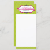 PROMOTIONELE MARKETING KAART logo stijlvolle roze  (Voorkant / Achterkant)