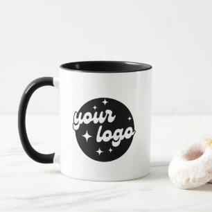 Promotionele merkmarketinglogo zwart & wit mok