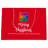 Promotionele Merry Christmas Company Logo hier Groot Cadeauzakje (Voorkant)
