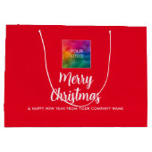 Promotionele Merry Christmas Company Logo hier Groot Cadeauzakje (Achterkant)