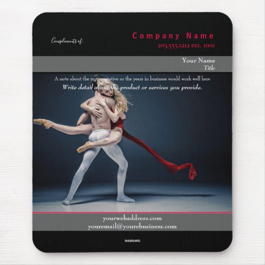 Promotionele Mousepad Ballet Theme - HAMbyWG Muismat (Voorkant)