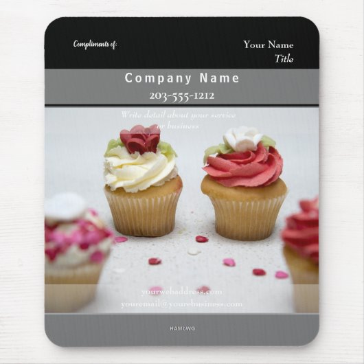 Promotionele Mousepad Cupcakes - HAMbyWG Muismat (Voorkant)