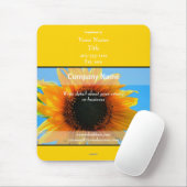 Promotionele Mousepad Grey met Sunflower - HAMbyWG Muismat (Met muis)