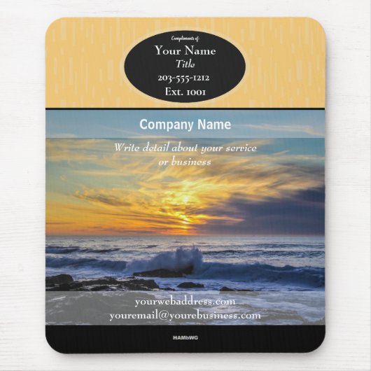 Promotionele Mousepad Ocean - HAMbyWG Muismat (Voorkant)