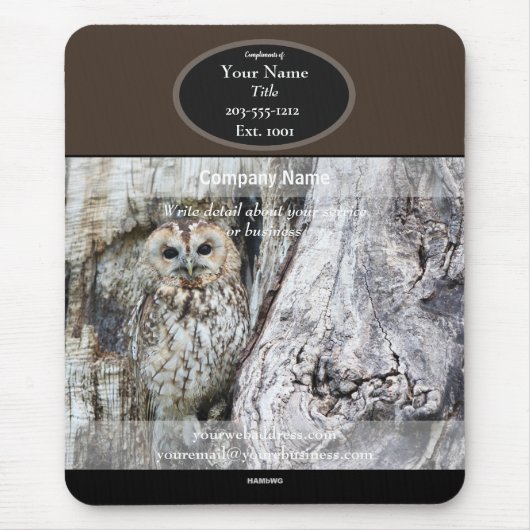 Promotionele Mousepad Owl HAMbyWG-Muismat Muismat (Voorkant)