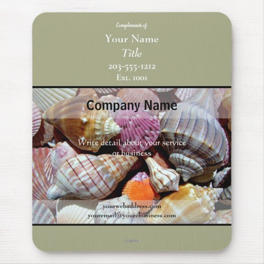 Promotionele Mousepad Seashells - HAMbyWG Muismat (Voorkant)