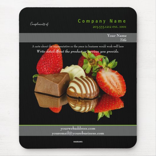 Promotionele Mousepad-Snoep-thema - HAMbyWG Muismat (Voorkant)