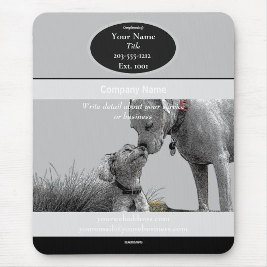 Promotionele Mousepad Veterinarian HAMbyWG Muismat (Voorkant)