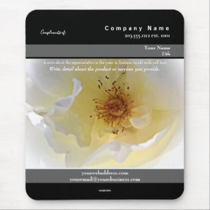 Promotionele Mousepad White Flower. Thema - HAMbyW Muismat