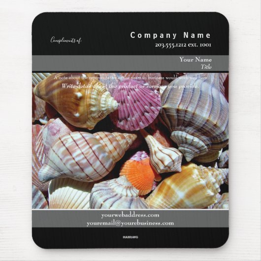 Promotionele Mousepad White Flower. Thema - HAMbyW Muismat (Voorkant)