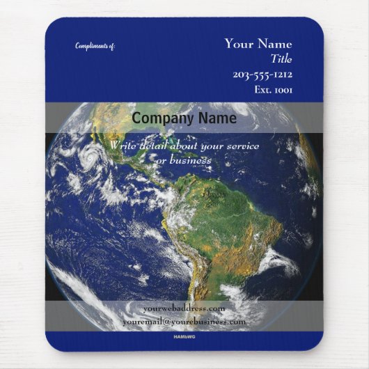 Promotionele Mousepad World-Afbeelding - HAMbyWG Muismat (Voorkant)