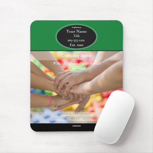 Promotionele Muismat van kinderhanden - HAMbyWG (Met muis)