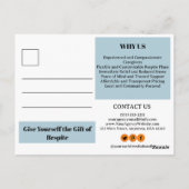 Promotionele of marketing thuiszorg briefkaart (Achterkant)