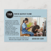 Promotionele of marketing thuiszorg briefkaart (Voorkant)