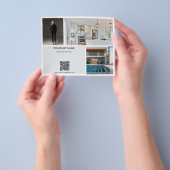 Promotionele onroerend goed makelaar foto's QR-cod Flyer (Hand)