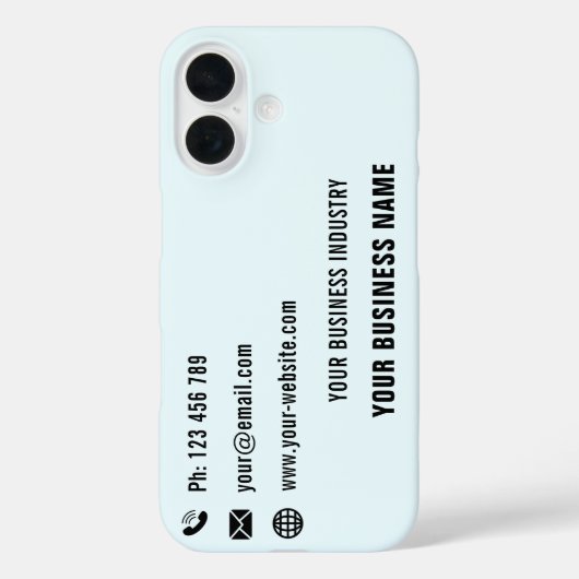 Promotionele Ontwerp Uw Visitekaartje iPhone Case (Achterkant)