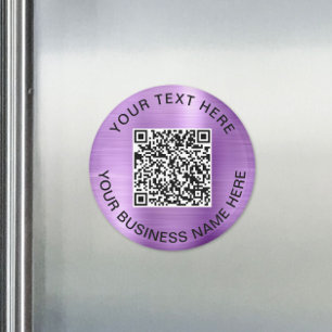 Promotionele paarse QR-code Magneet