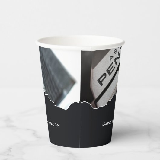 Promotionele papierbekertjes voor zwart-wit papieren bekers (Rechts)