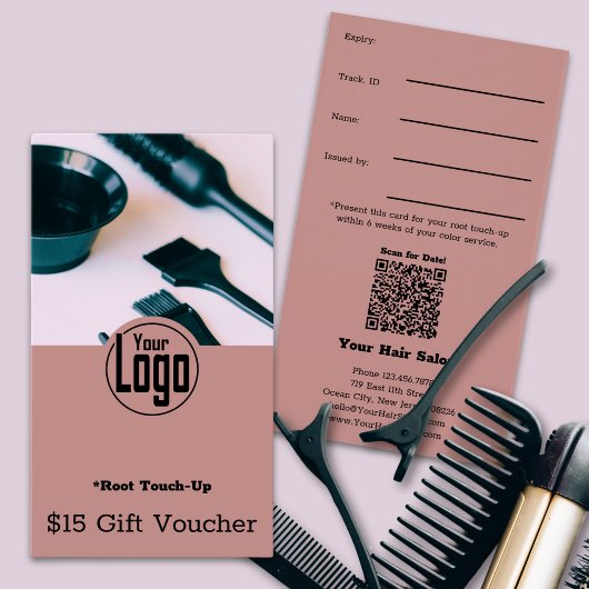 Promotionele Photo Root Touch-Up Gift Voucher Kaar Visitekaartje