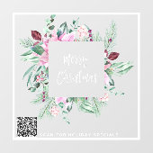 *~* Promotionele Poinsettia AP20 Kerstmis QR Raamsticker (Vel)